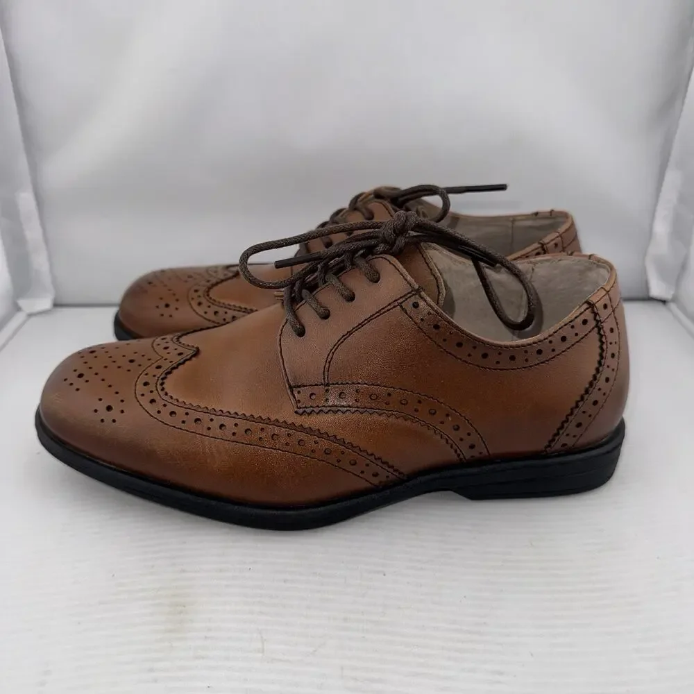 Florsheim Reveal Wingtip Jr Boys' Toddler-Youth Oxford 2M Cognac‎ Brown Tan